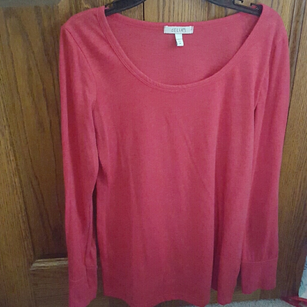 Delia's Red Long Sleeve Tee